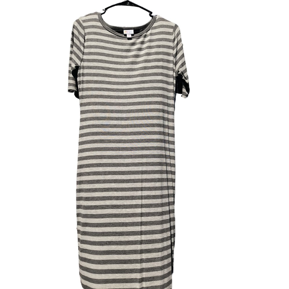 Lularoe small Julia dress ribbed striped print NWT